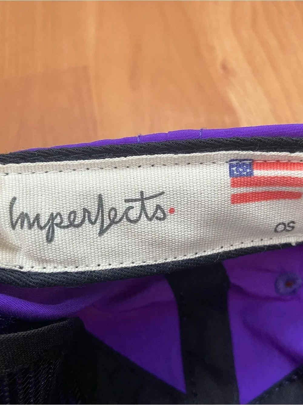 Imperfects Logo Surfer Costal Baseball Purple Men’s Strap Back Hat